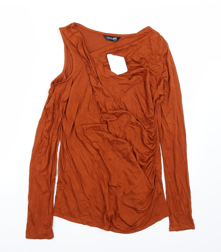 Blue Chameleon Womens Brown   Basic Polo Size 14