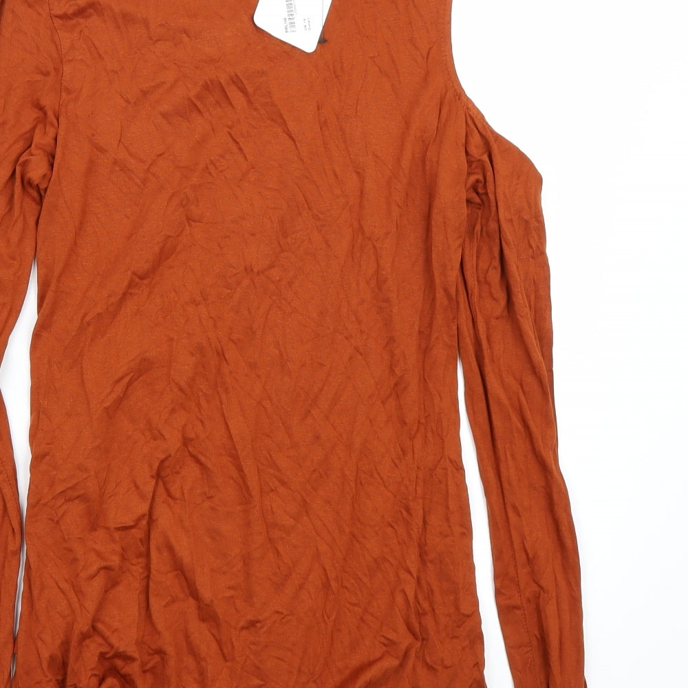 Blue Chameleon Womens Brown   Basic Polo Size 14