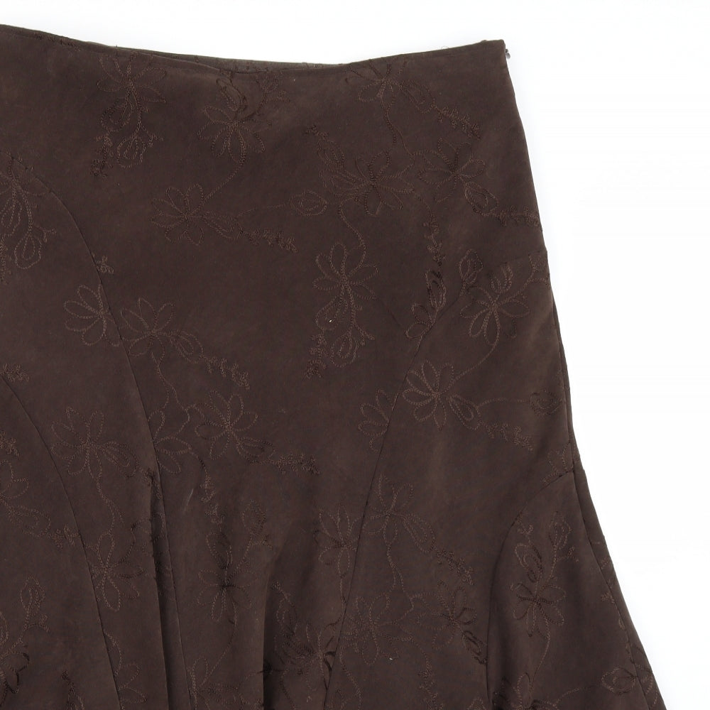 Soon Womens Brown   A-Line Skirt Size 16