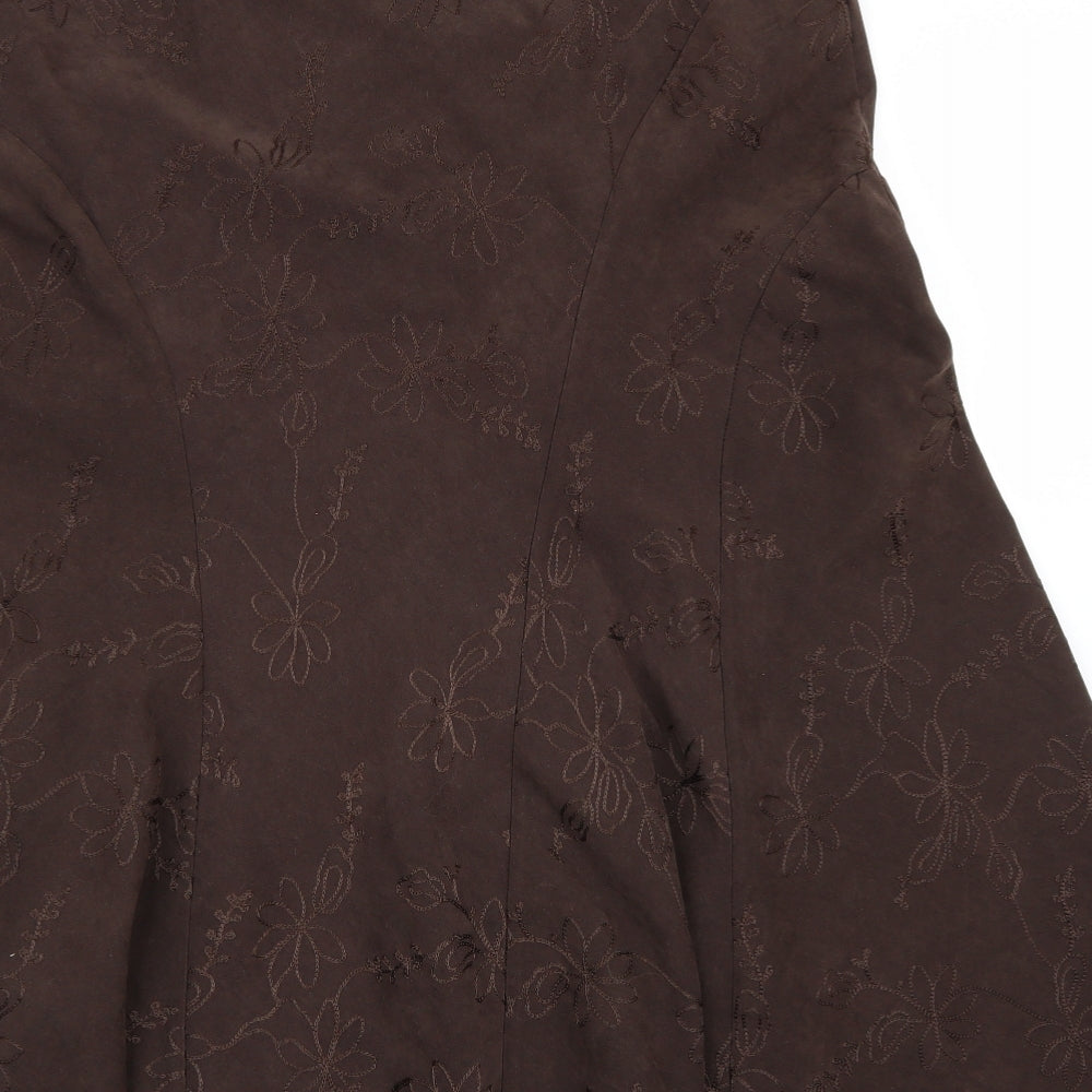 Soon Womens Brown   A-Line Skirt Size 16