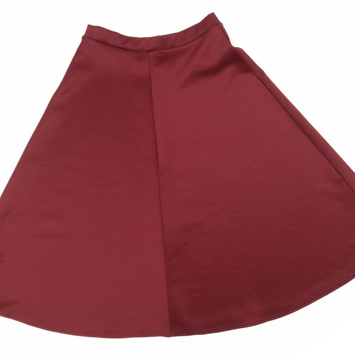 Boohoo Womens Red   Skater Skirt Size 12