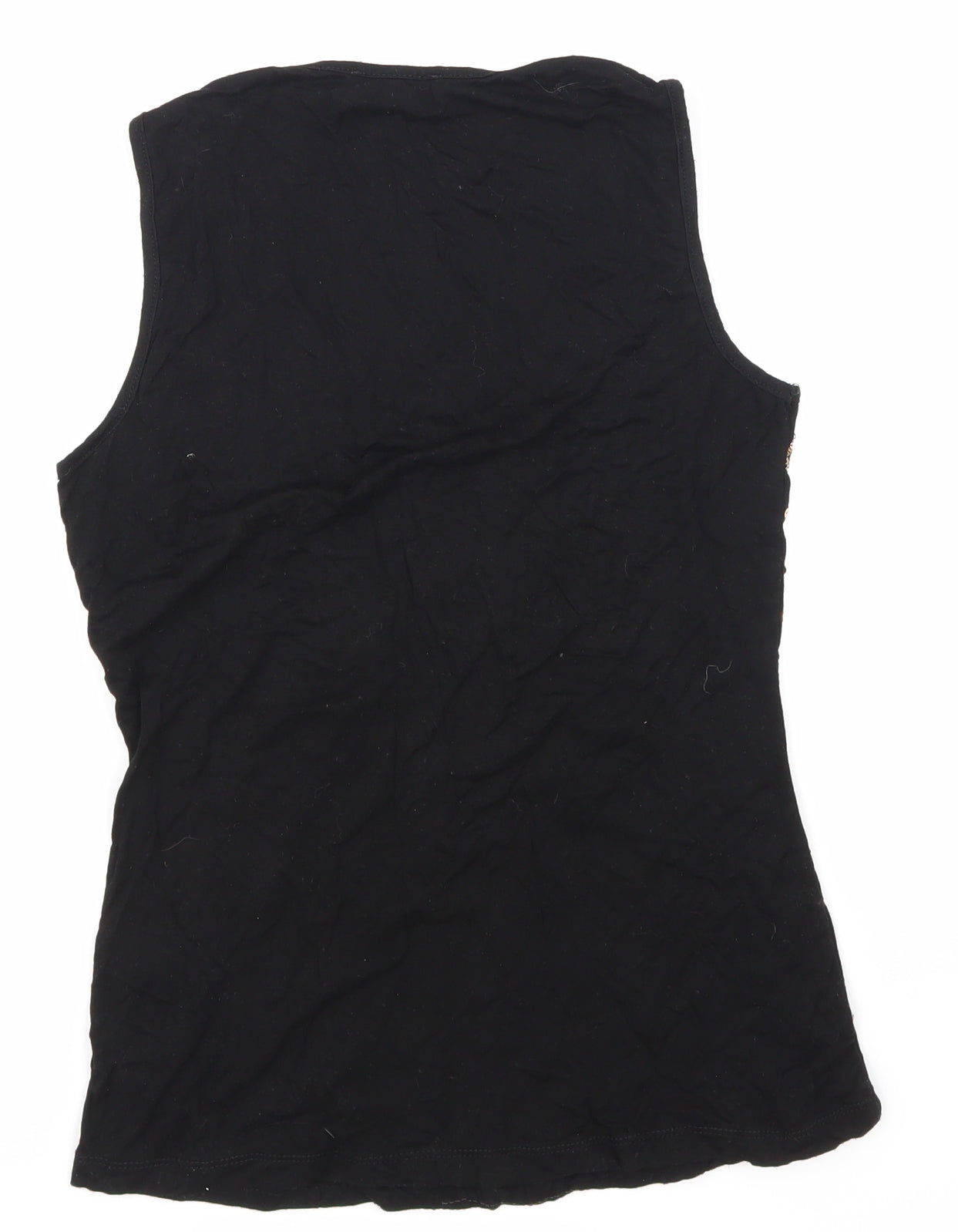 Apricot Womens Black Argyle/Diamond  Basic T-Shirt Size 10