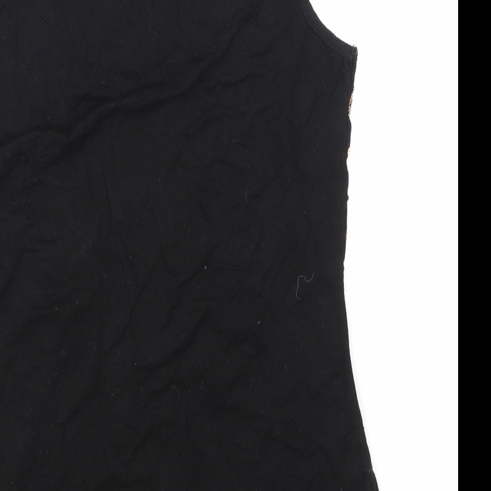 Apricot Womens Black Argyle/Diamond  Basic T-Shirt Size 10