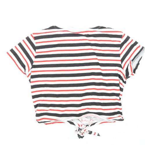 Primark Womens Black Striped  Basic T-Shirt Size 6