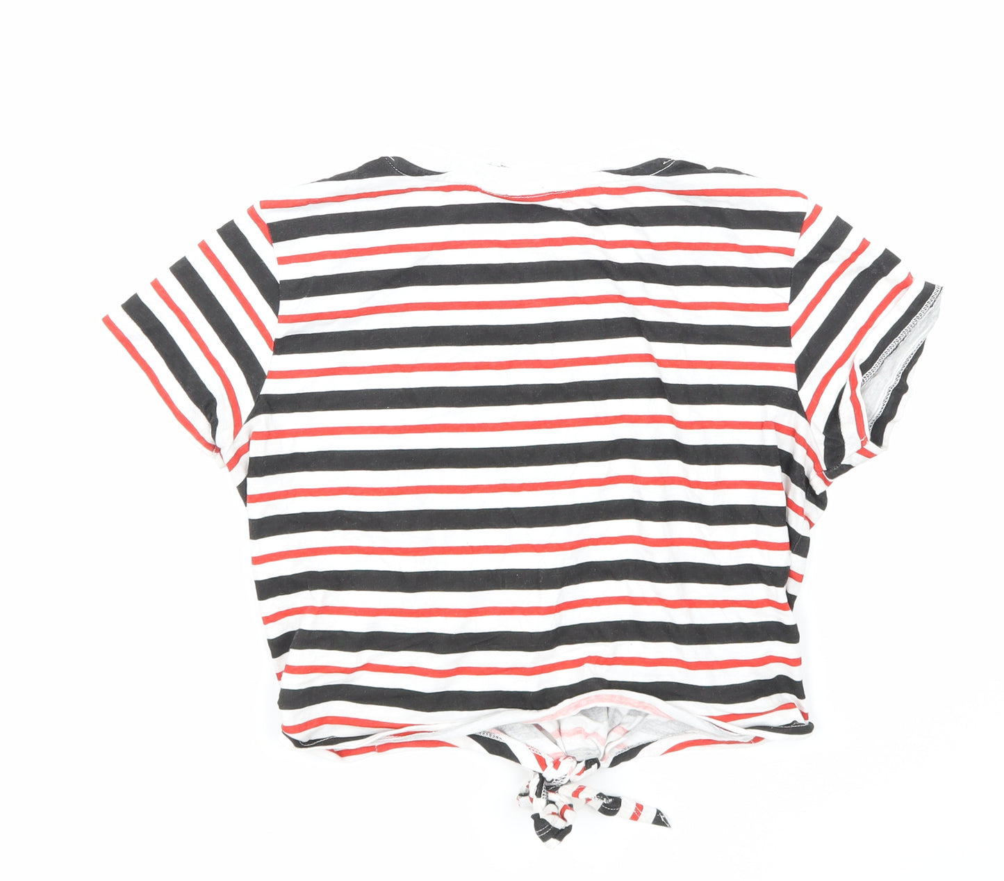 Primark Womens Black Striped  Basic T-Shirt Size 6