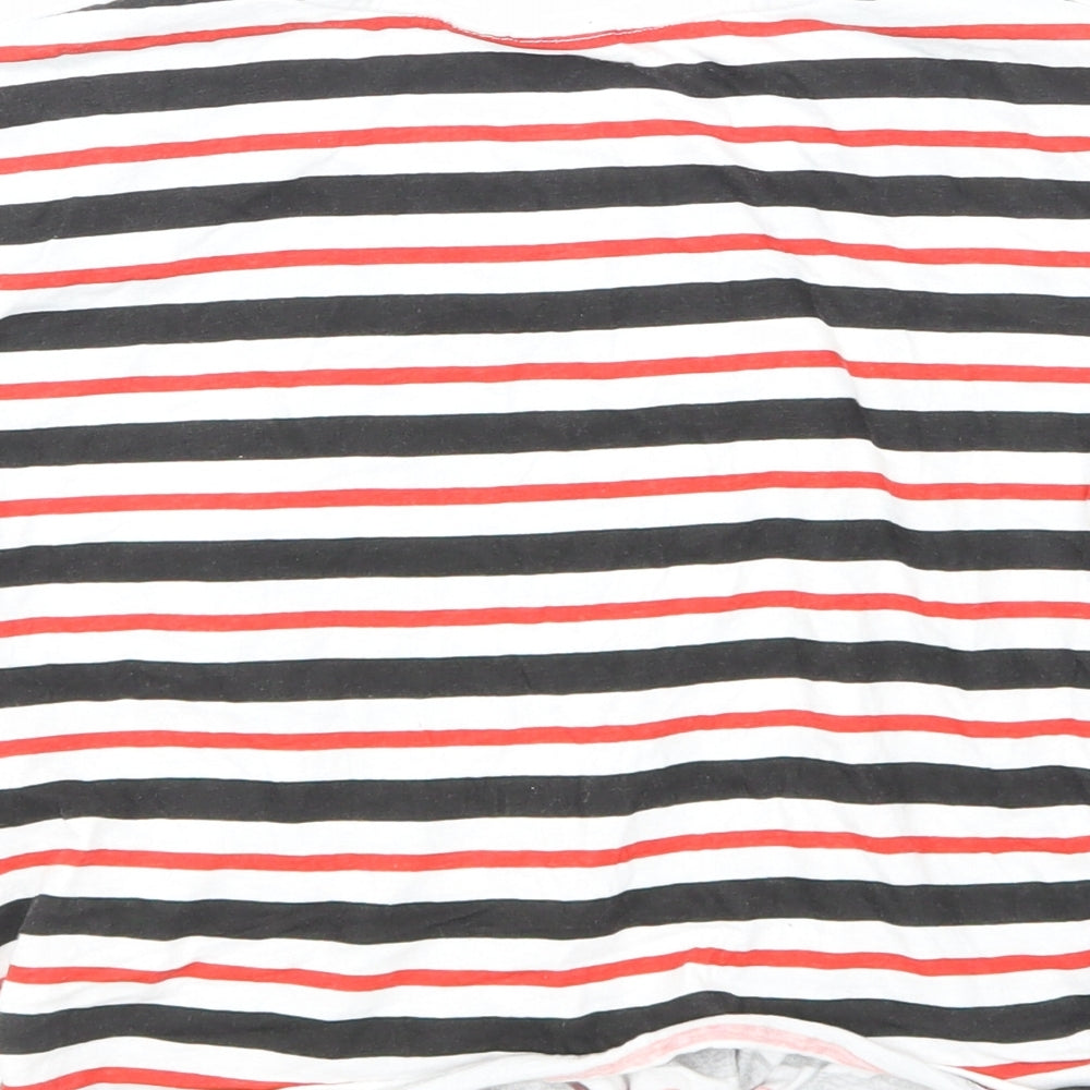 Primark Womens Black Striped  Basic T-Shirt Size 6