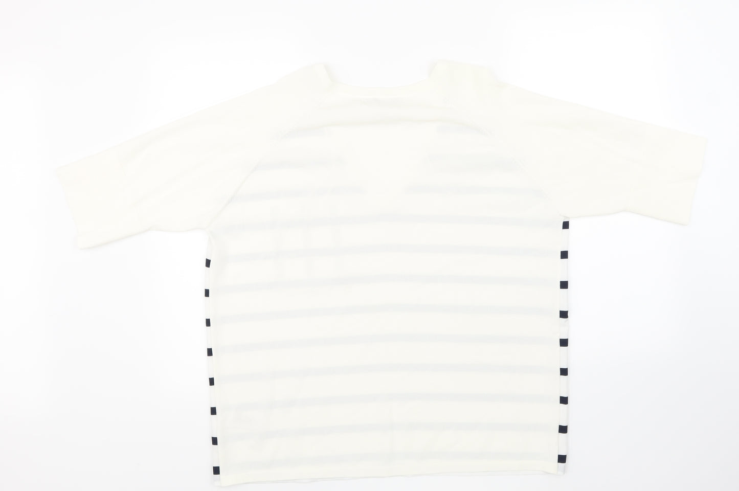 NEXT Womens Beige Striped  Basic T-Shirt Size 18