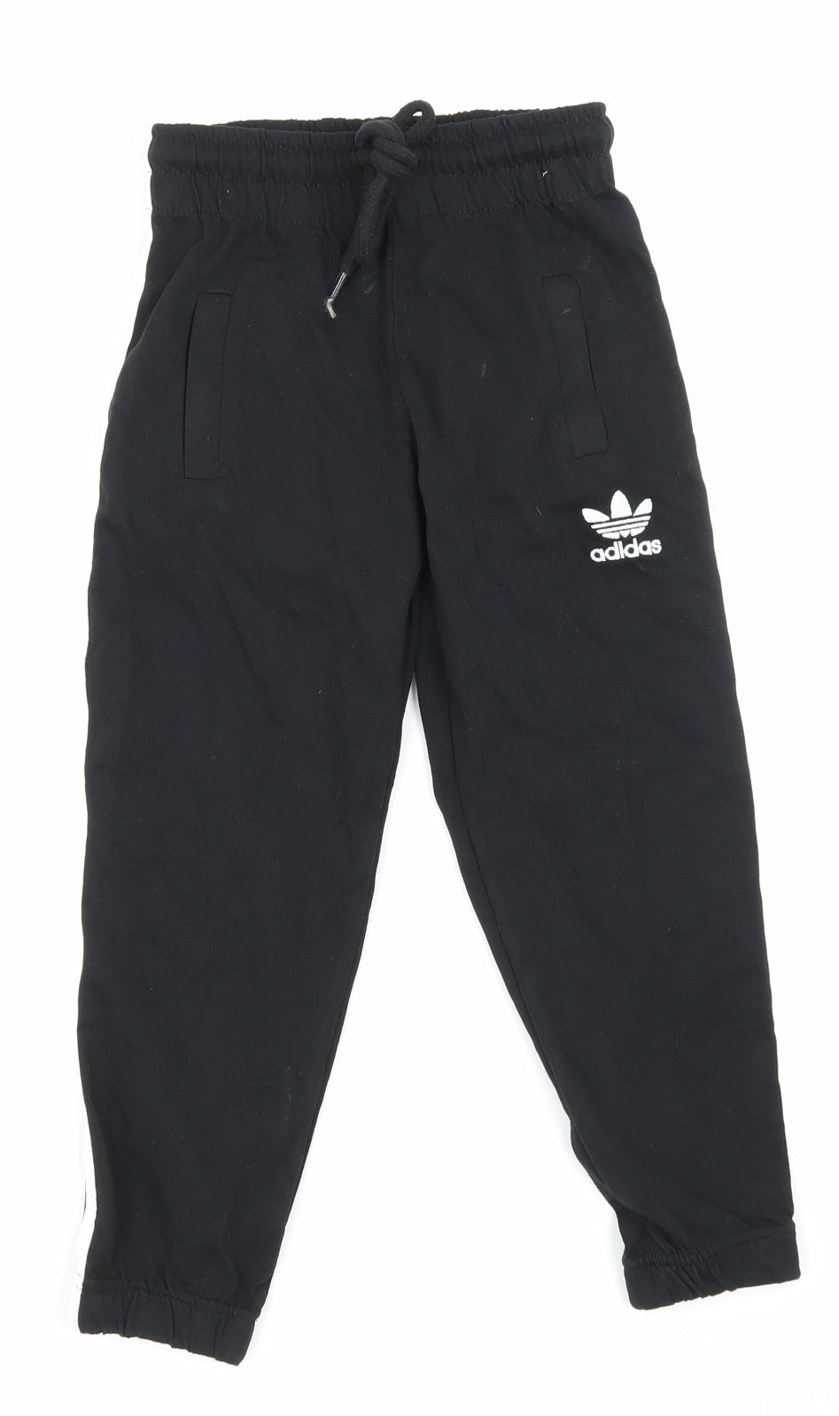 adidas Boys Black   Jogger Trousers Size 3-4 Years
