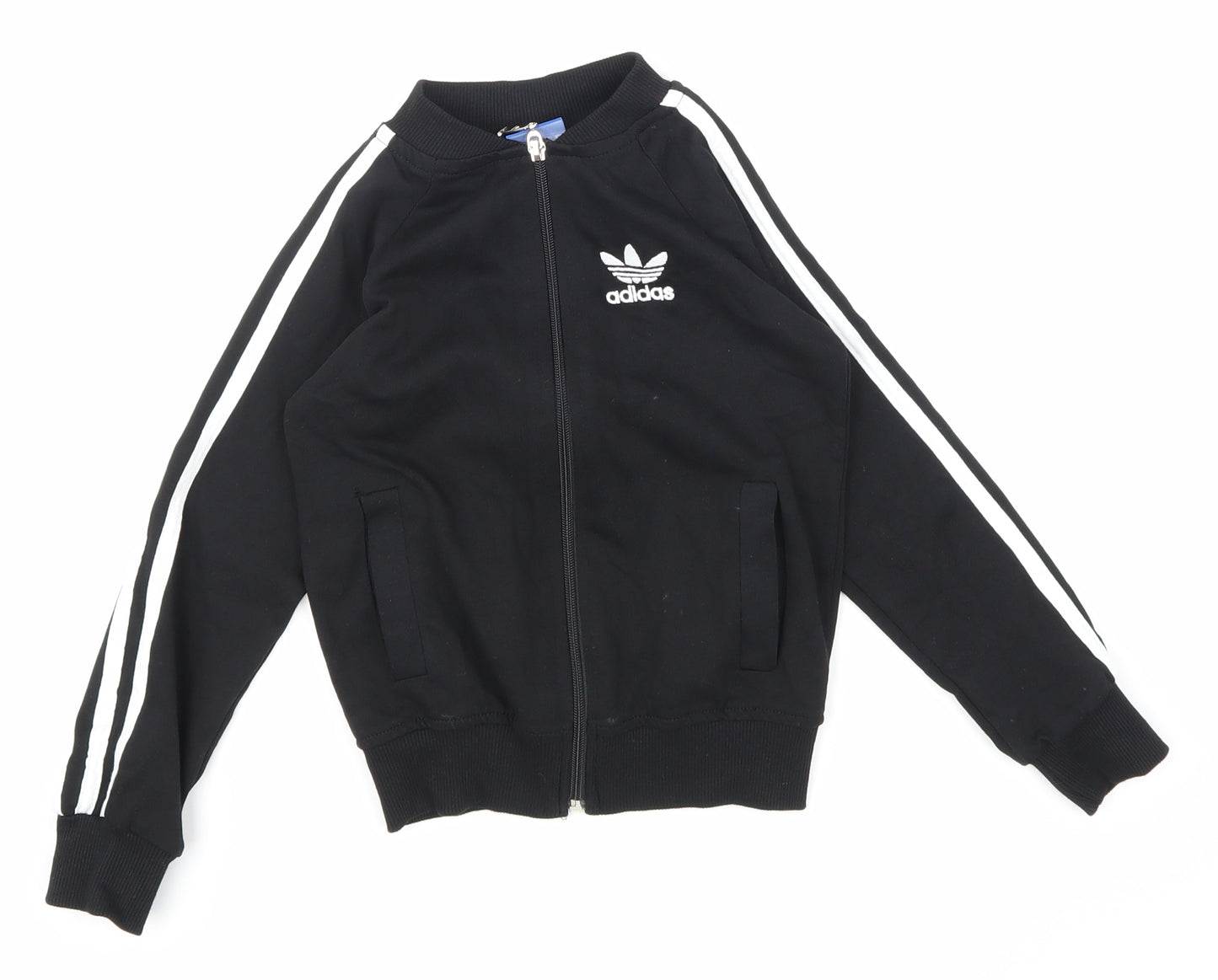 adidas Boys Black   Full Zip Sweatshirt Size 3-4 Years
