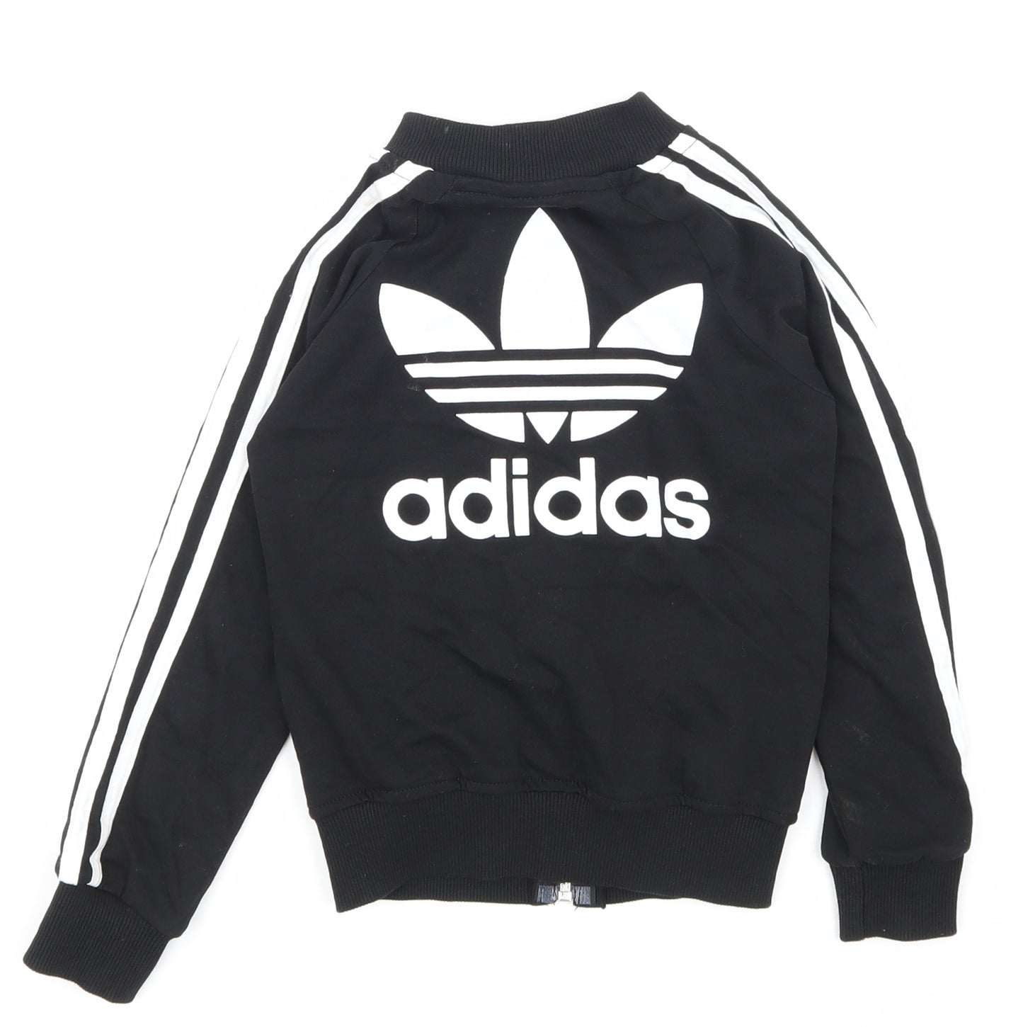 adidas Boys Black   Full Zip Sweatshirt Size 3-4 Years