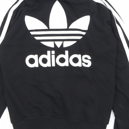 adidas Boys Black   Full Zip Sweatshirt Size 3-4 Years