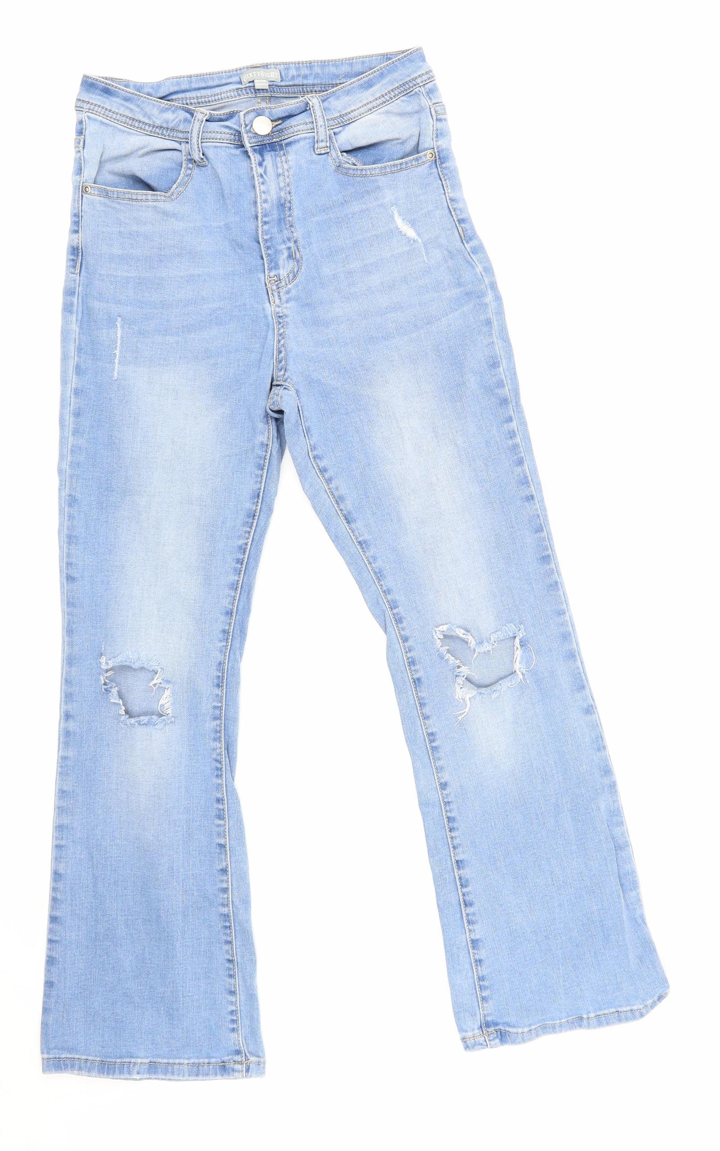 6ixty 8ight Womens Blue  Denim Flared Jeans Size 8