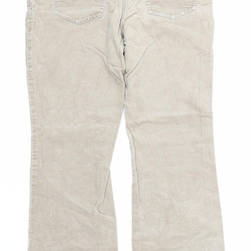 Principles Womens Beige  Velvet Flared Jeans Size 12