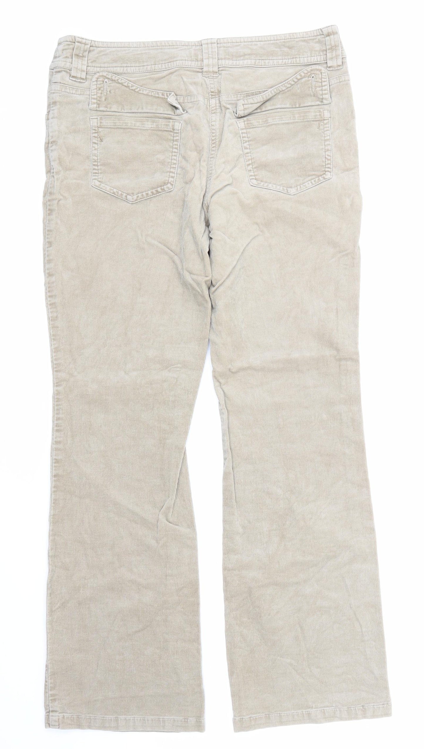 Principles Womens Beige  Velvet Flared Jeans Size 12