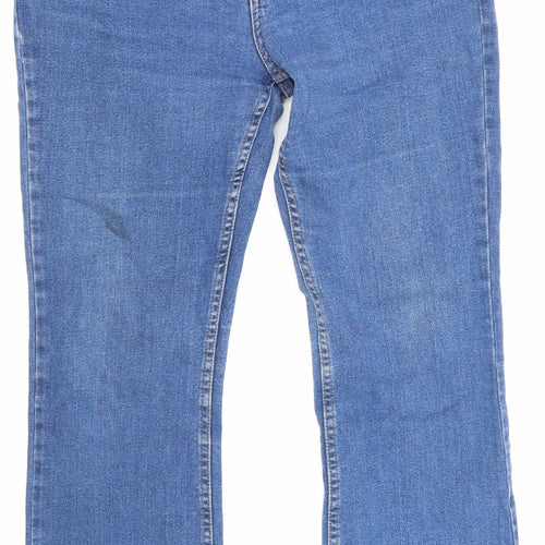 Marks and Spencer Womens Blue  Denim Flared Jeans Size 12