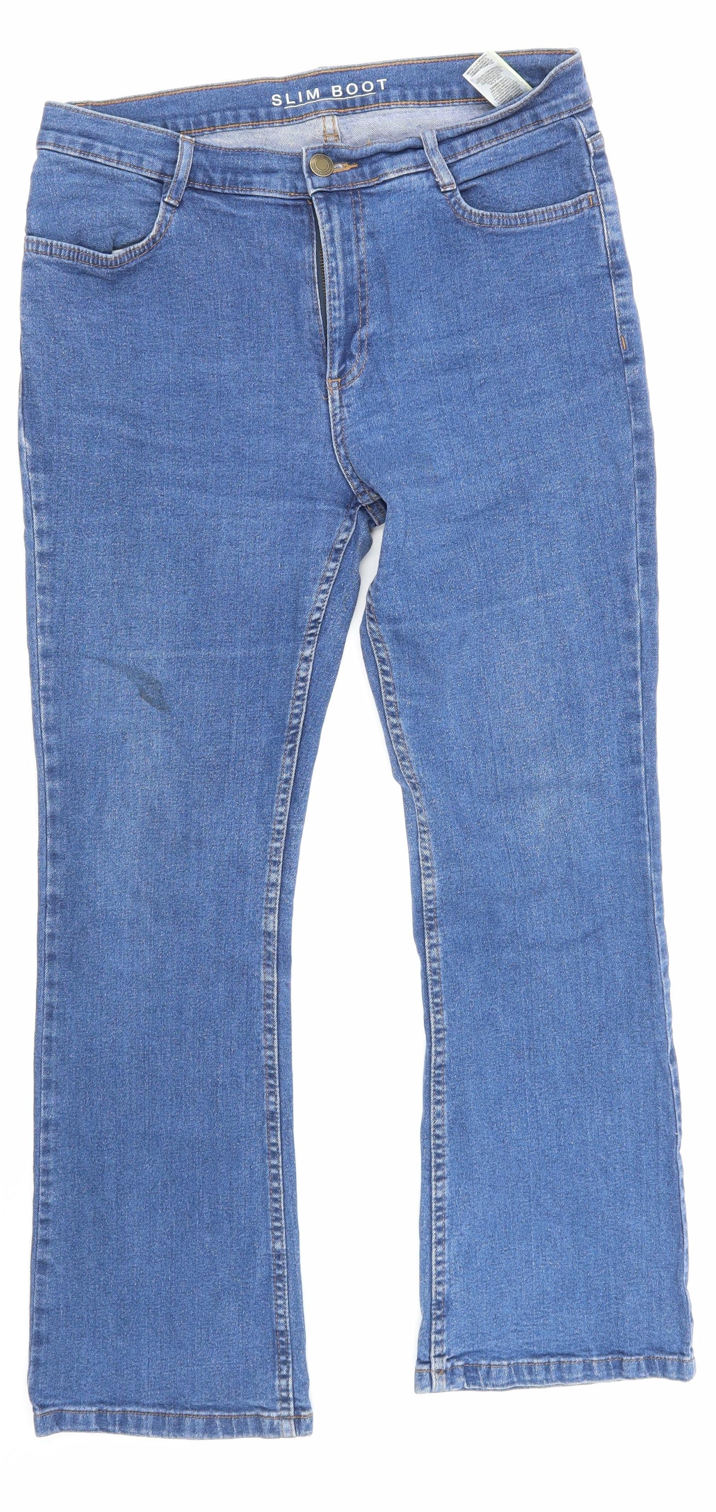 Marks and Spencer Womens Blue  Denim Flared Jeans Size 12