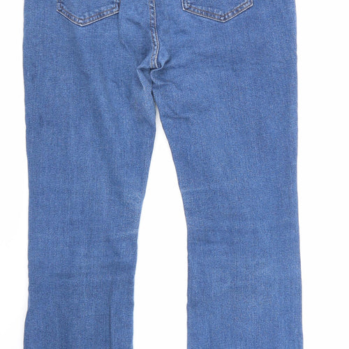 Marks and Spencer Womens Blue  Denim Flared Jeans Size 12
