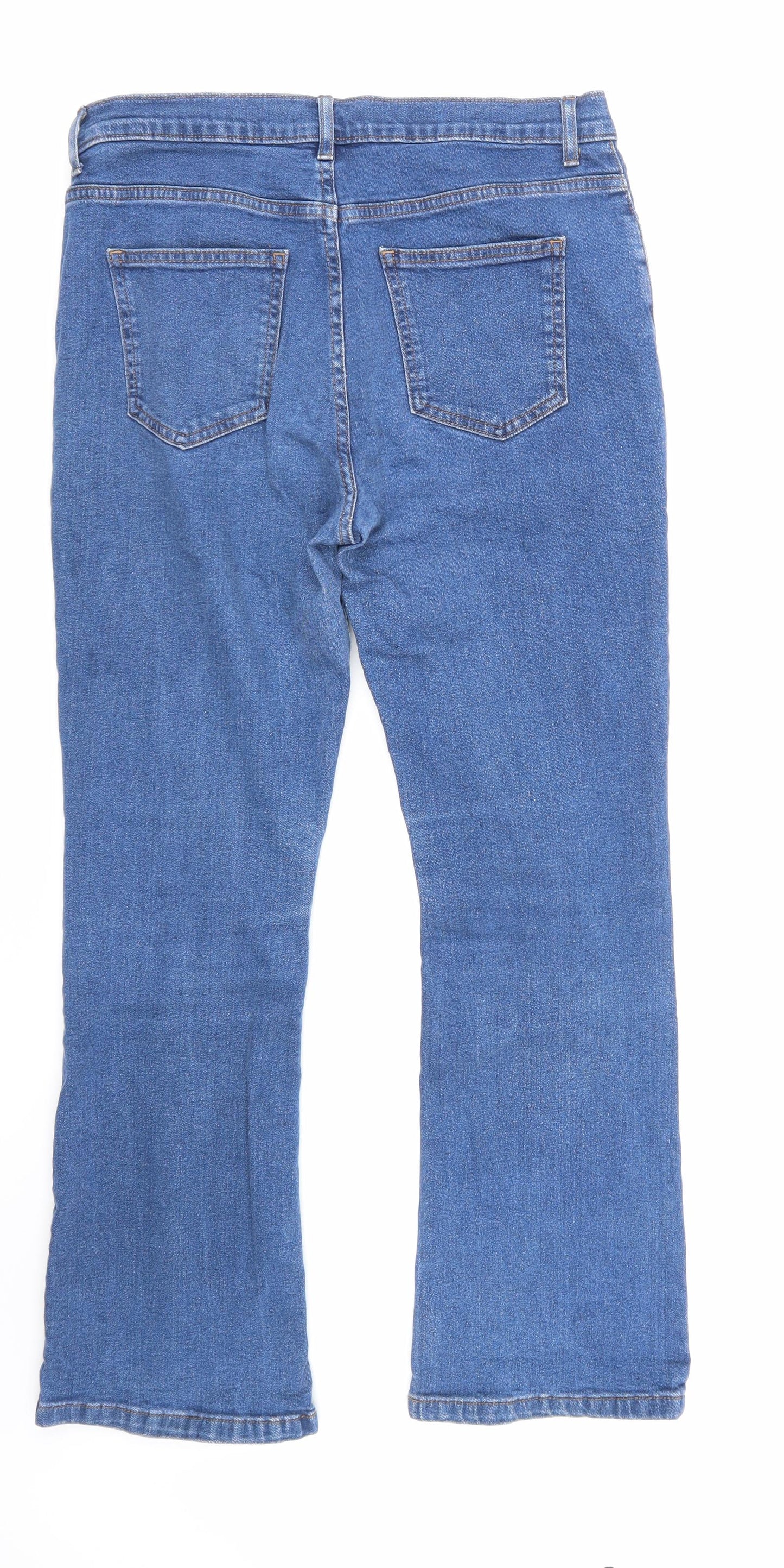 Marks and Spencer Womens Blue  Denim Flared Jeans Size 12