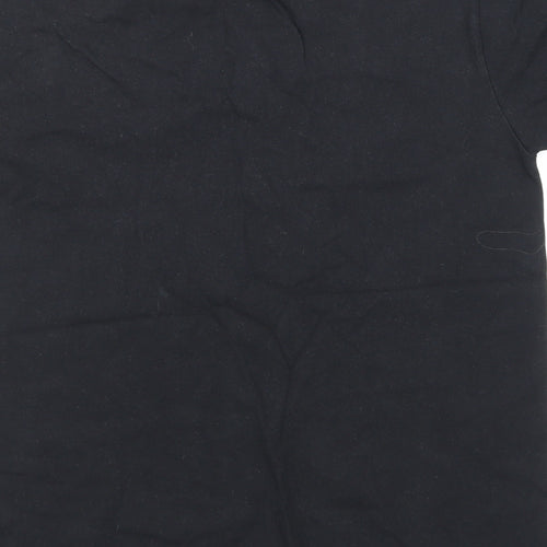 Gilden Womens Black Animal Print  Basic T-Shirt Size M