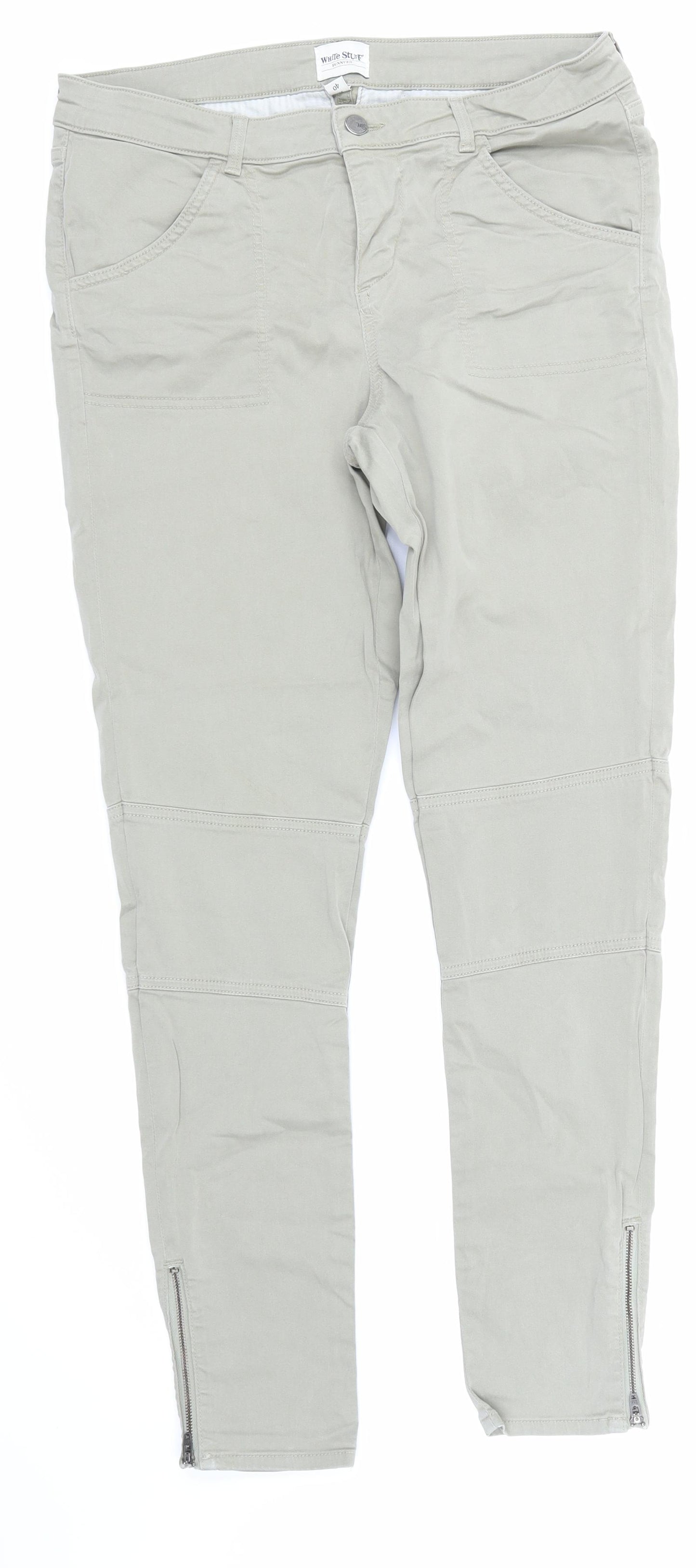 White Stuff Womens Beige   Trousers  Size 12