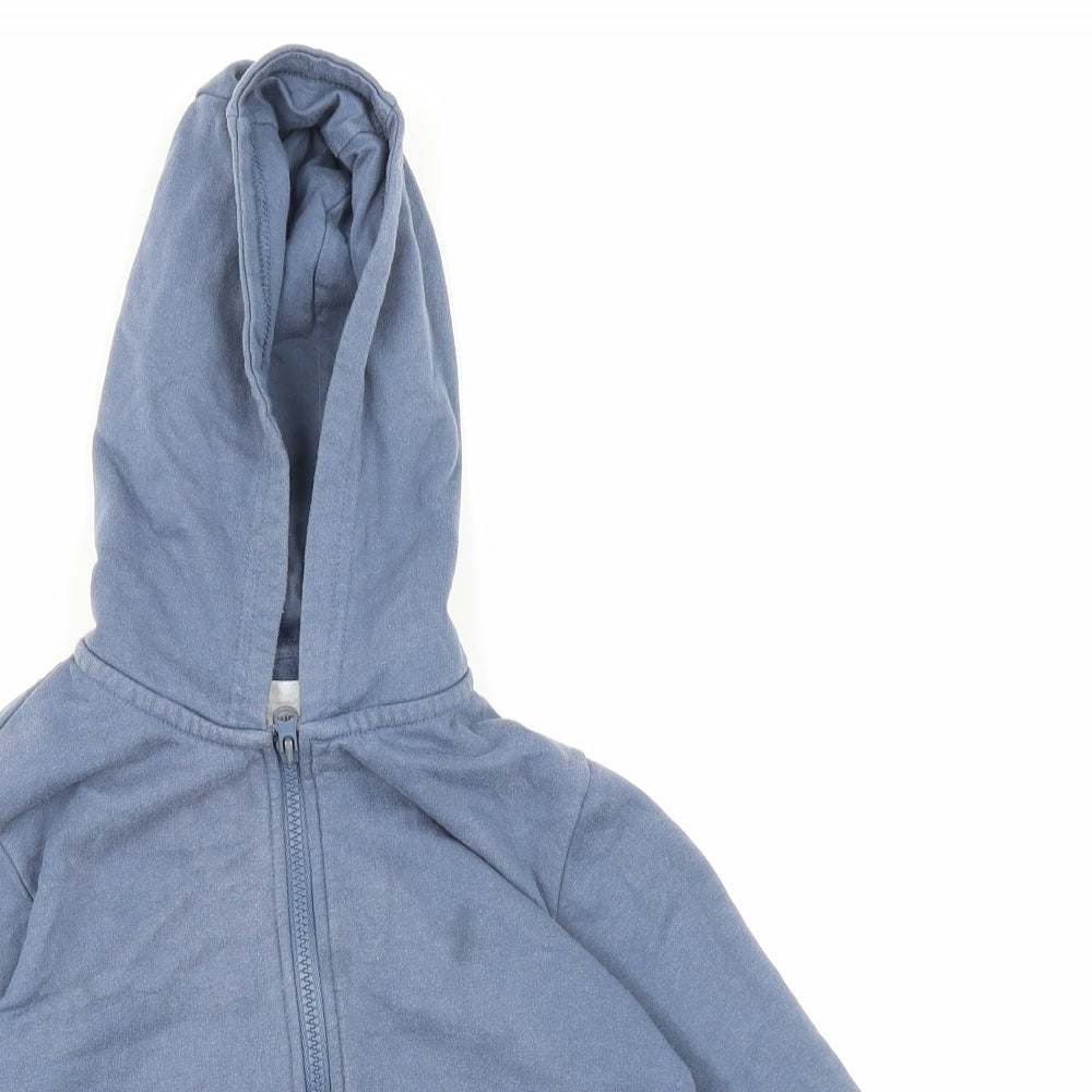fox&bunny Boys Blue   Full Zip Hoodie Size 6-7 Years