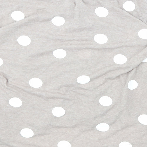 H&M Womens Beige Polka Dot  Basic Button-Up Size M