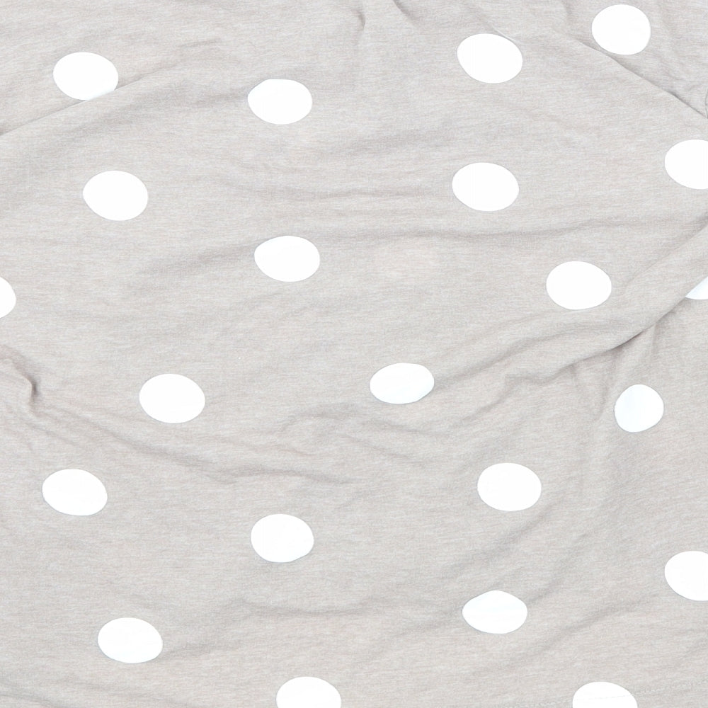 H&M Womens Beige Polka Dot  Basic Button-Up Size M