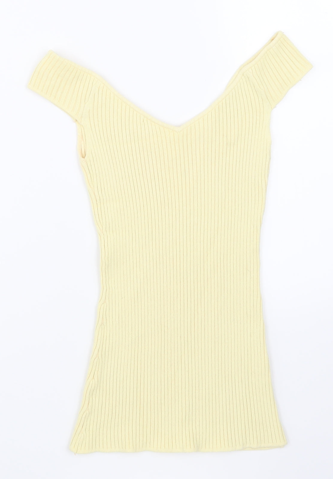 H&M Womens Yellow   Basic T-Shirt Size S