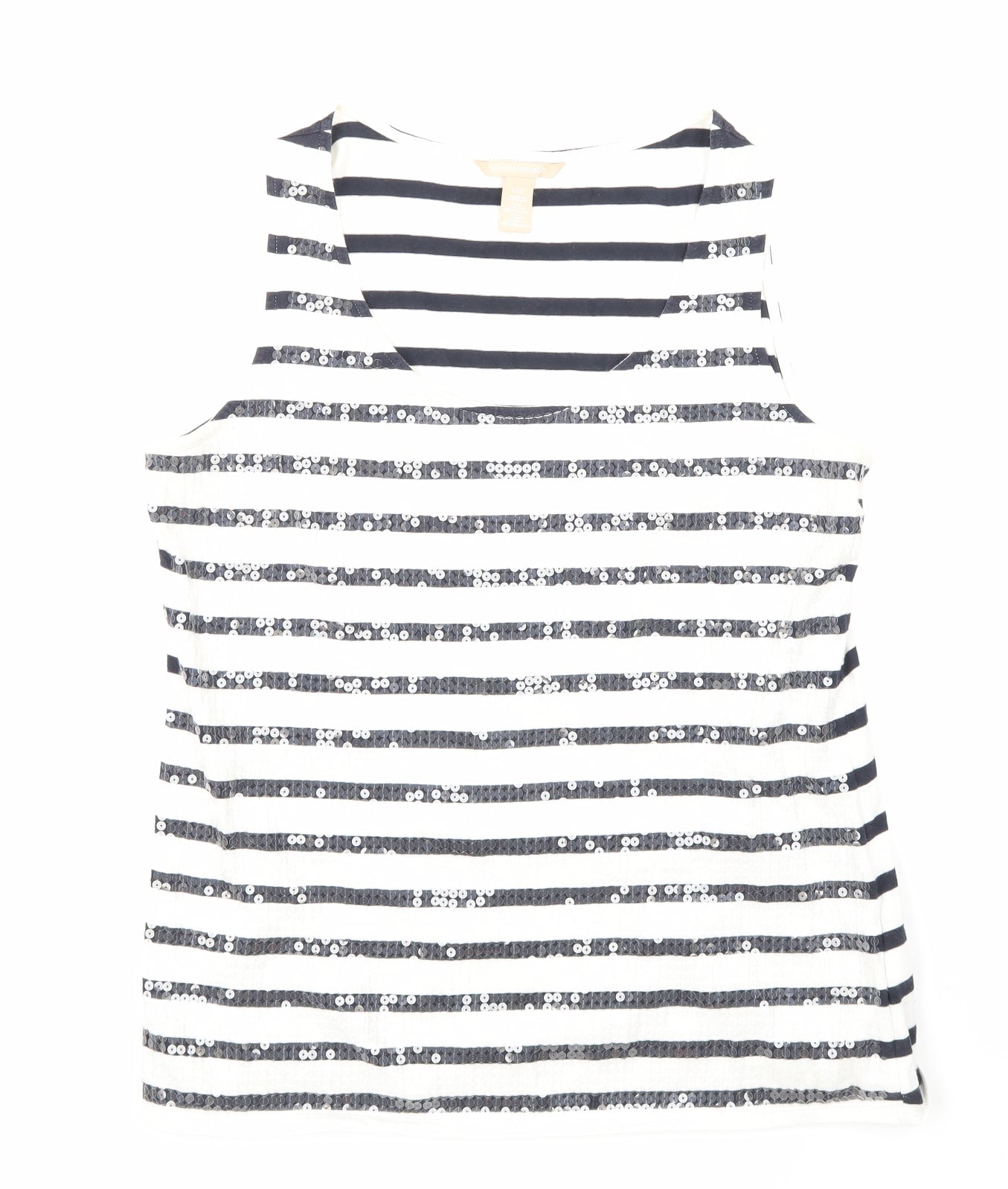 Banana Republic Womens Blue Striped  Basic T-Shirt Size L