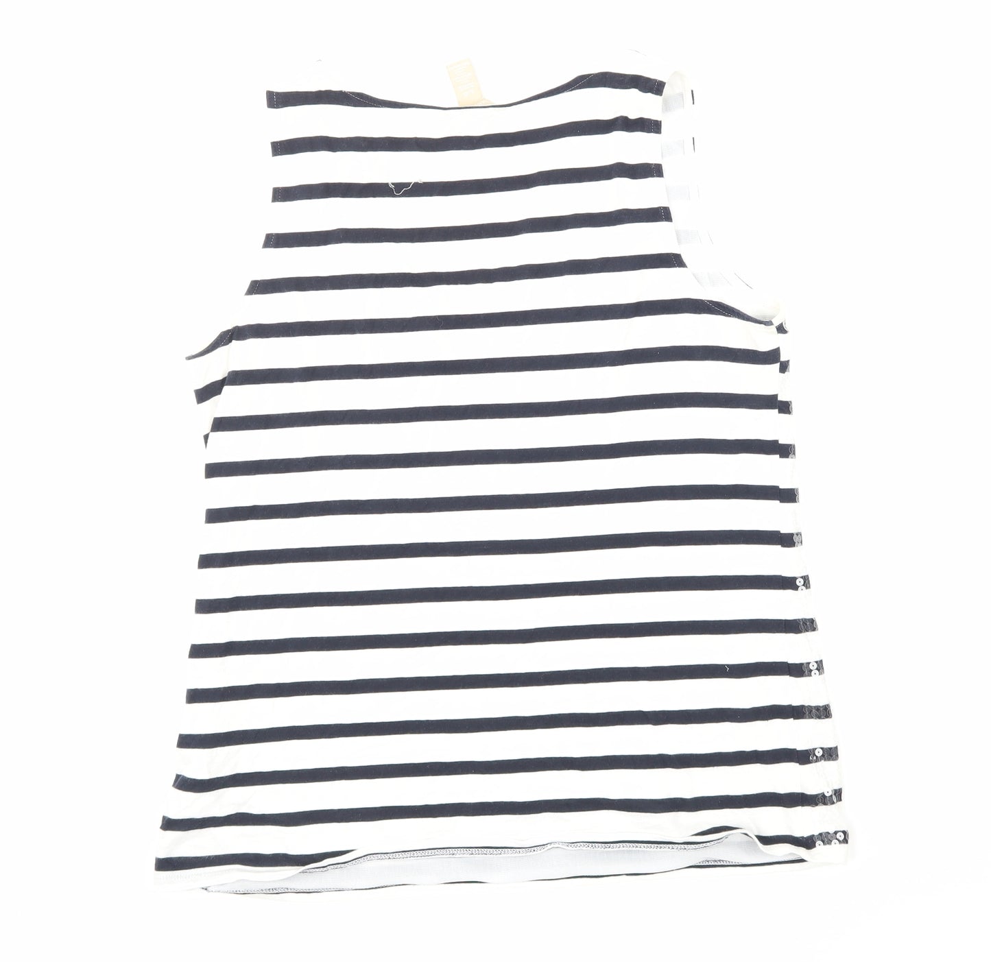 Banana Republic Womens Blue Striped  Basic T-Shirt Size L