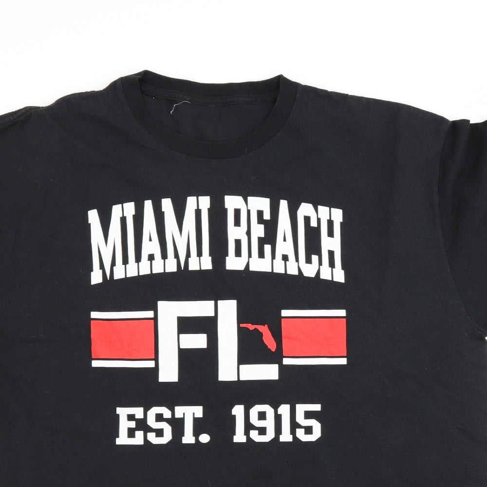 Preworn Mens Black    T-Shirt Size XL