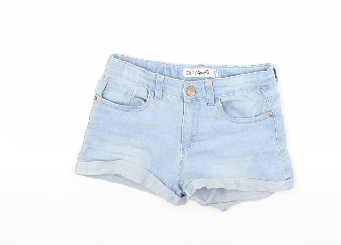 Primark Girls Blue   Cut-Off Shorts Size 9-10 Years