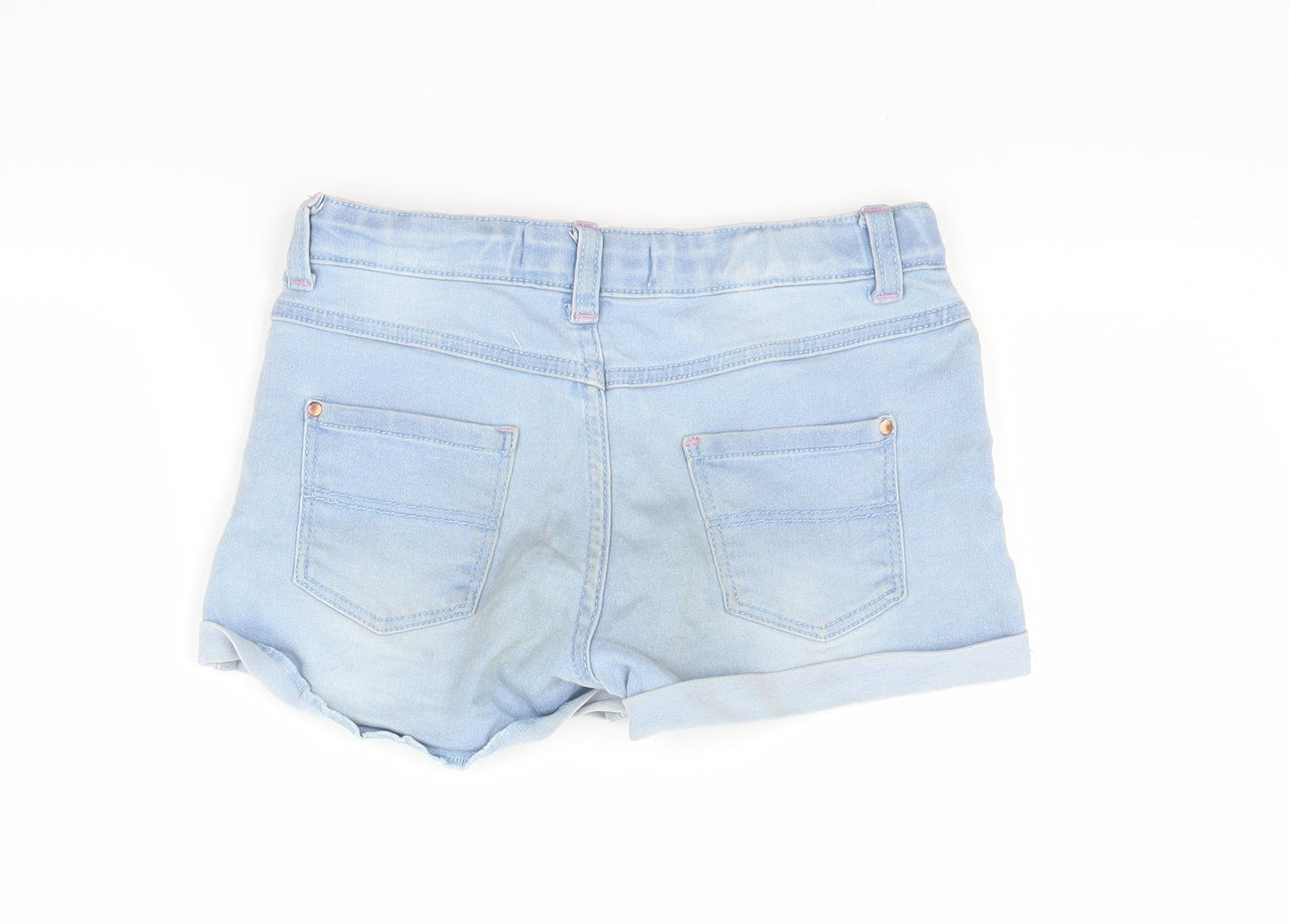 Primark Girls Blue   Cut-Off Shorts Size 9-10 Years