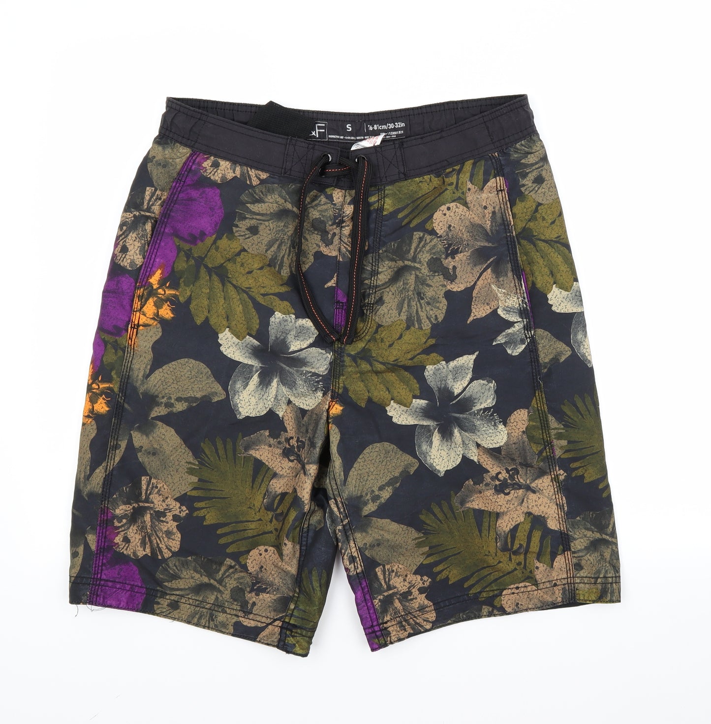 F&F Mens Multicoloured Floral  Bermuda Shorts Size S
