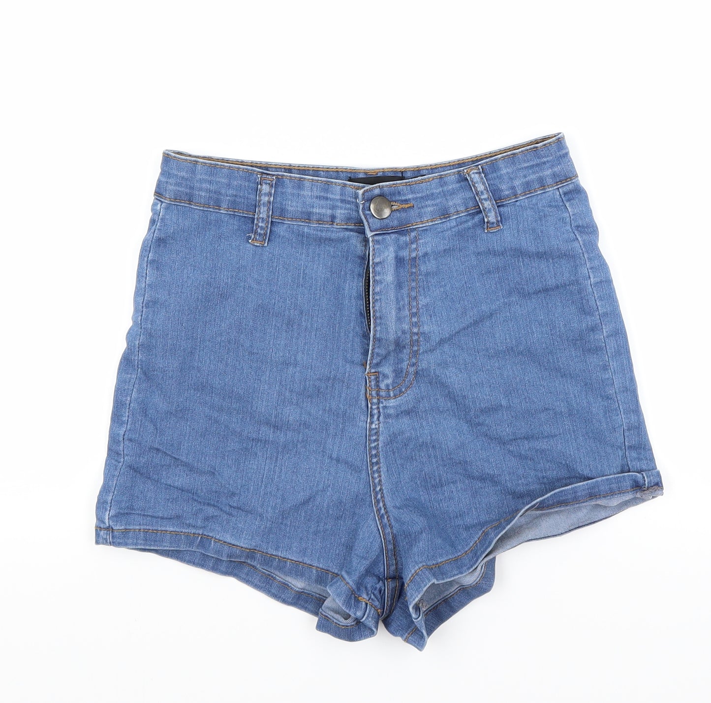 PRETTYLITTLETHING Womens Blue  Denim Cut-Off Shorts Size 6
