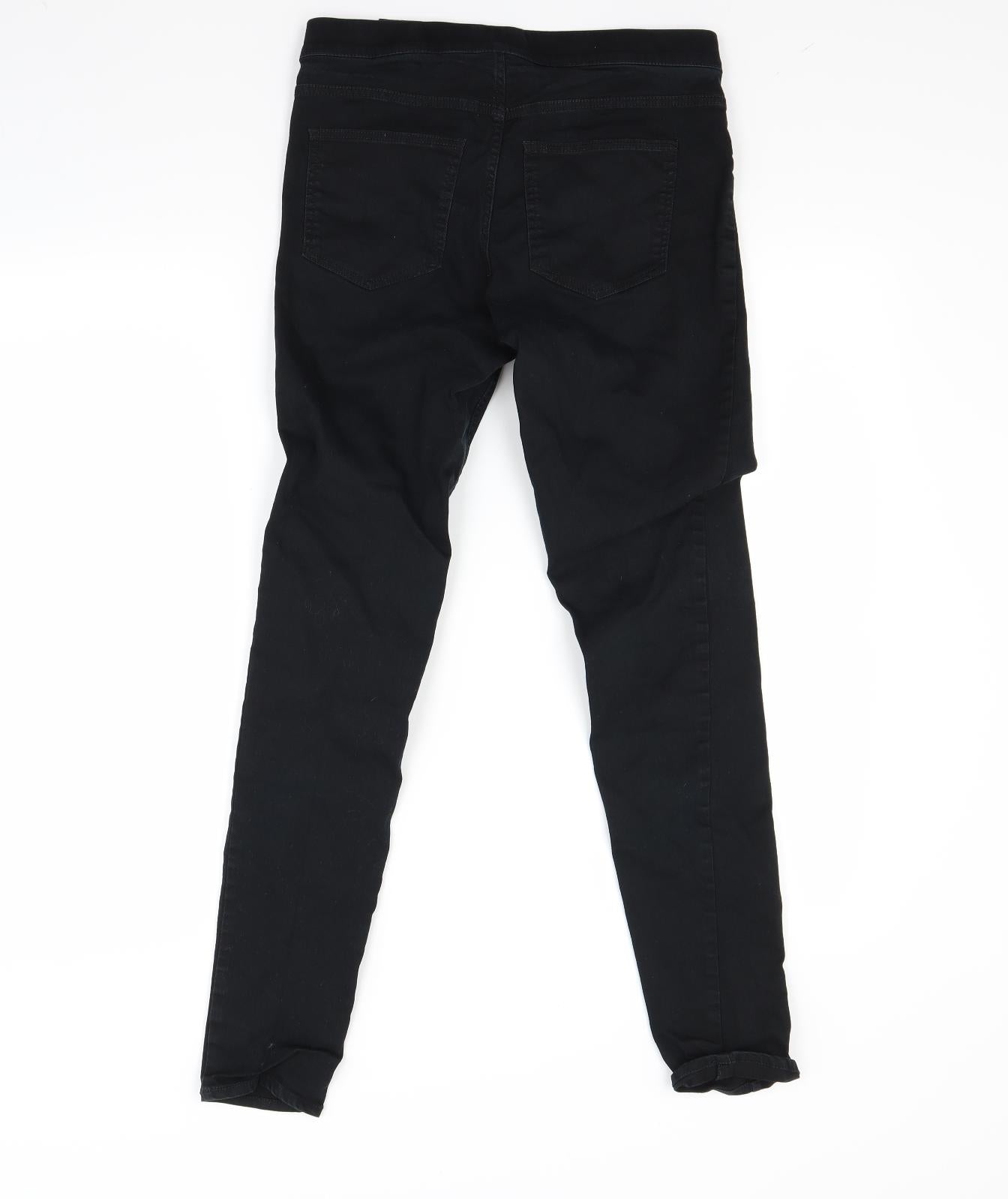 H&M Womens Black  Denim Jegging Jeans Size 10 L27 in
