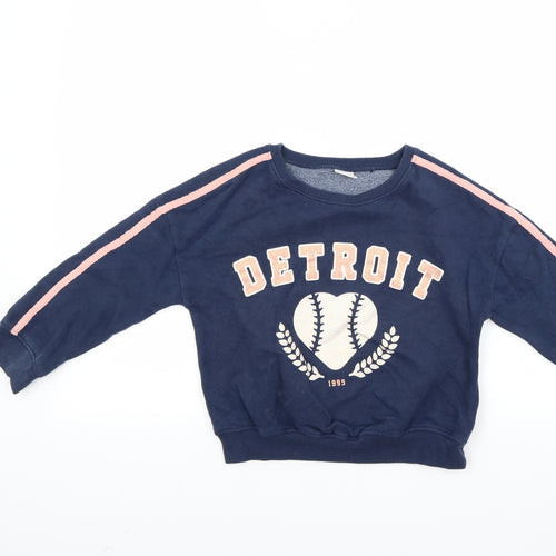 NEXT Girls Blue   Pullover Sweatshirt Size 6 Years