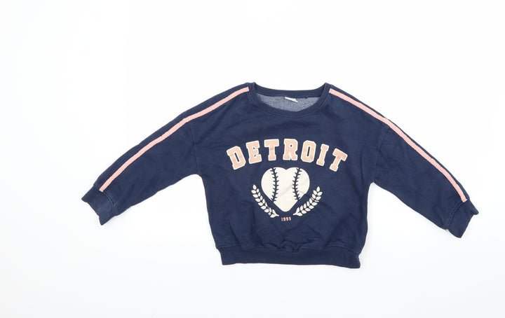 NEXT Girls Blue   Pullover Sweatshirt Size 6 Years