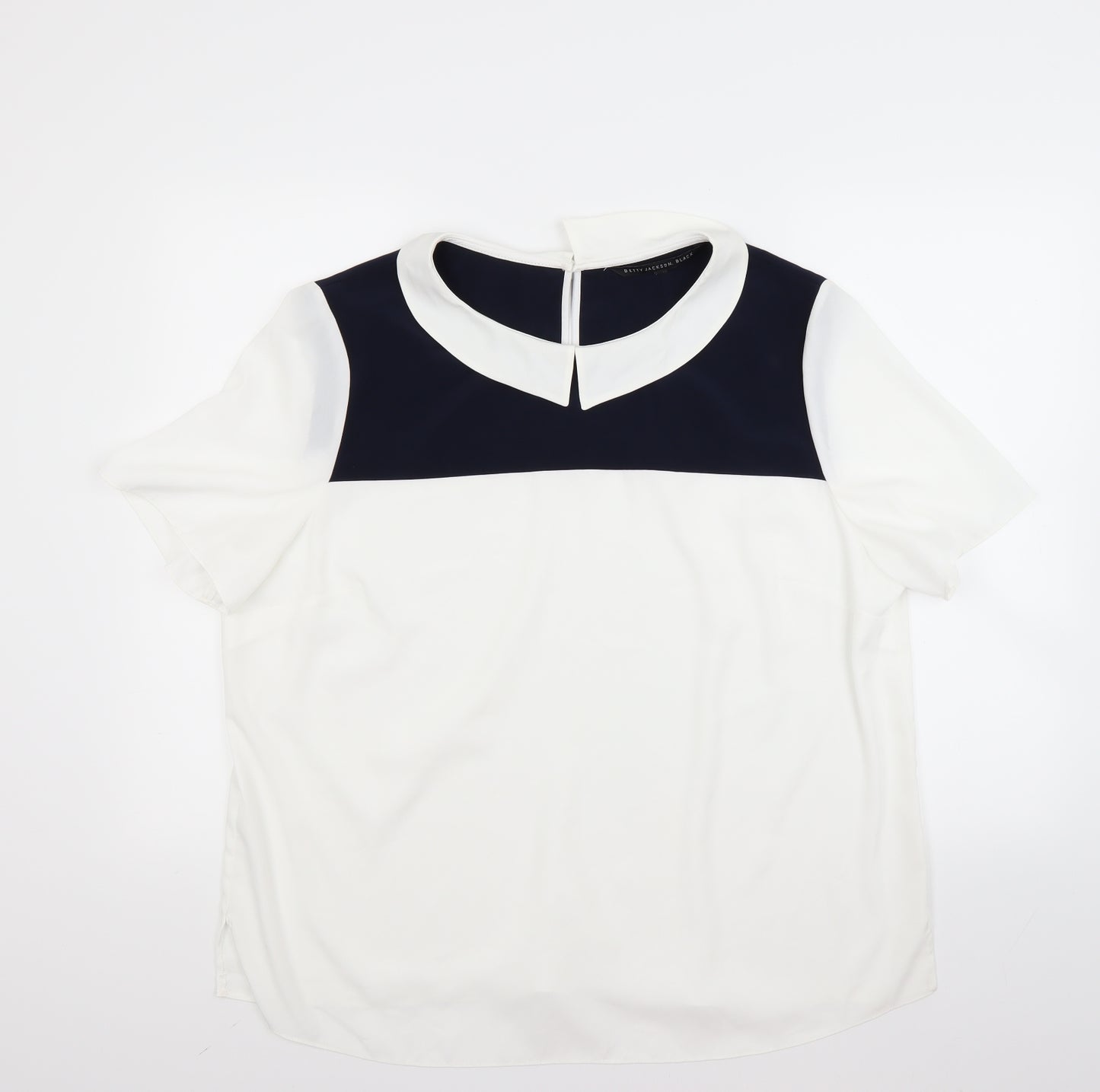 Betty Jackson Womens White   Tunic Blouse Size XL
