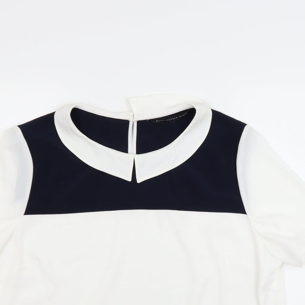 Betty Jackson Womens White   Tunic Blouse Size XL