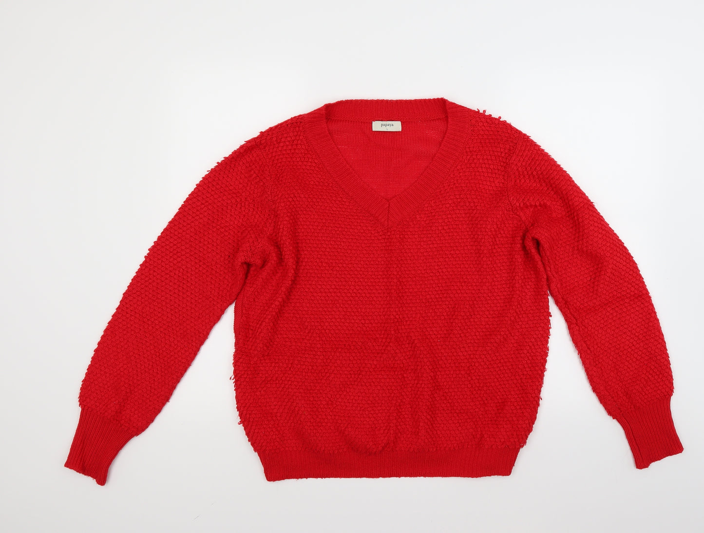 Papaya Womens Red   Pullover Jumper Size L