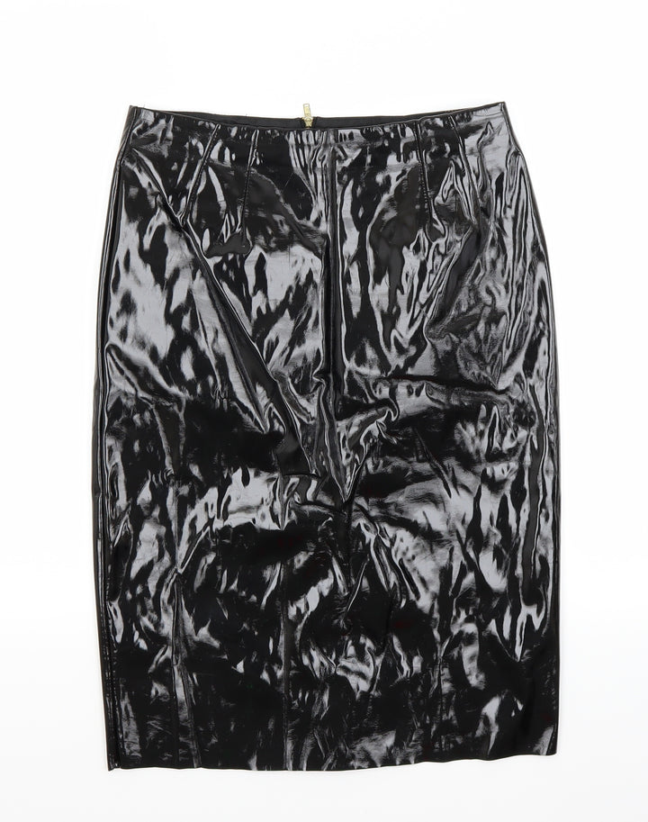 Topshop Womens Black A-Line Skirt Size 10