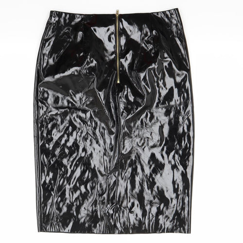 Topshop Womens Black   A-Line Skirt Size 10