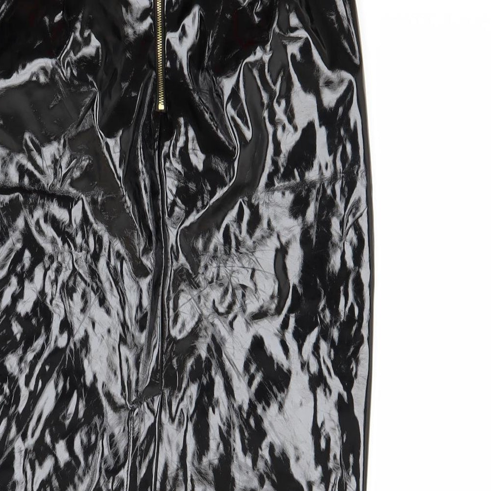 Topshop Womens Black   A-Line Skirt Size 10