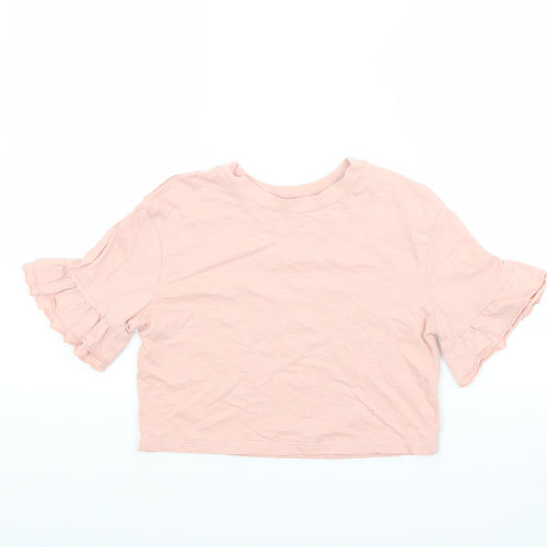 TU Girls Pink   Cropped T-Shirt Size 7-8 Years