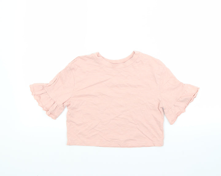 TU Girls Pink   Cropped T-Shirt Size 7-8 Years