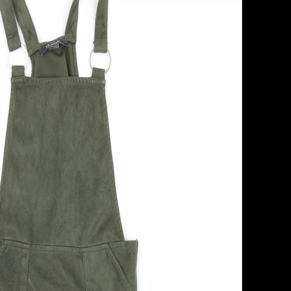Primark Womens Green   Pinafore/Dungaree Dress  Size 8