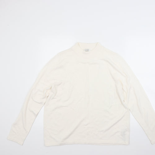 Marks and Spencer Womens White   Pullover Jumper Size 18