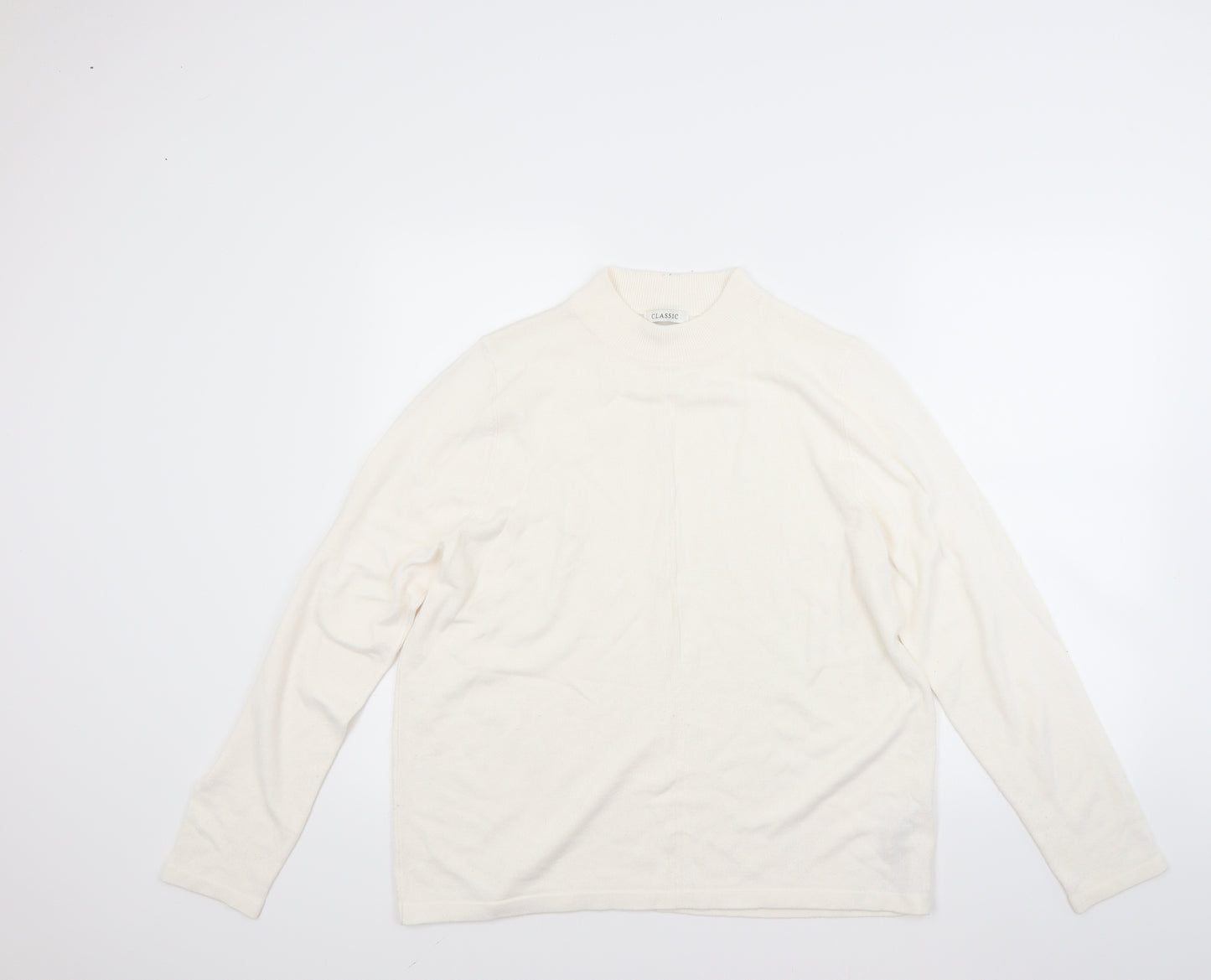 Marks and Spencer Womens White   Pullover Jumper Size 18