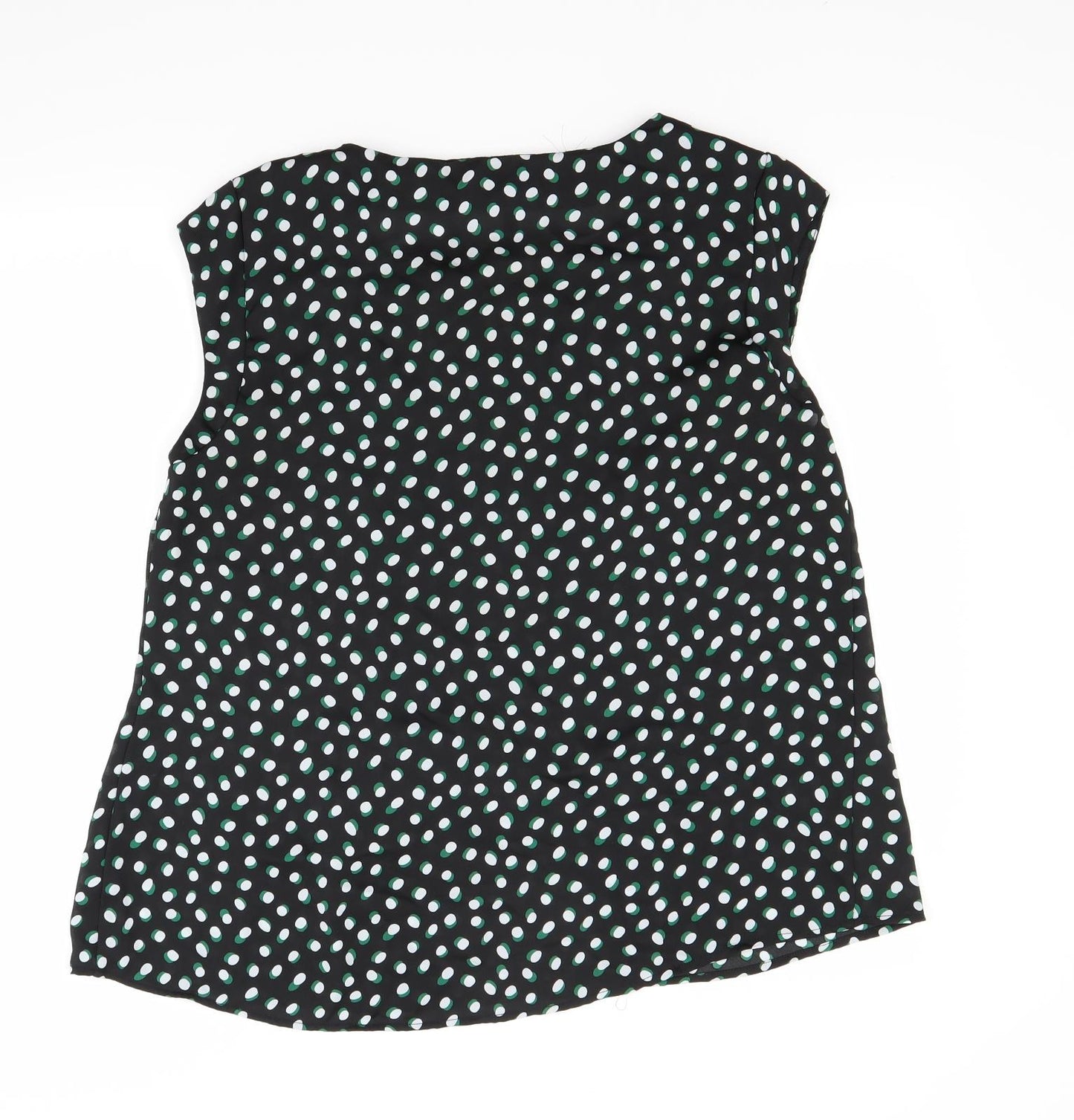 Anthology Womens Black Polka Dot  Basic Blouse Size L